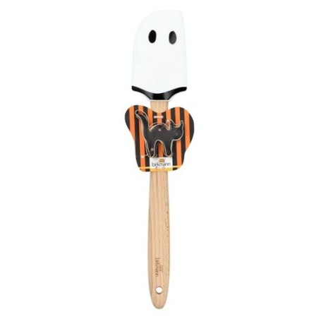 Birkmann Halloween Ghost Spatula with Cat Cutter – Baking Accessory