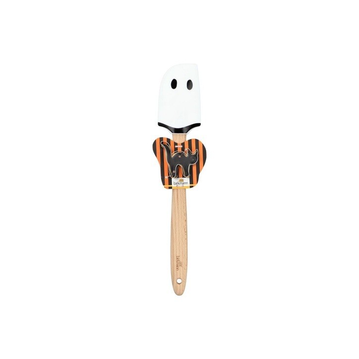 Birkmann Halloween Ghost Spatula with Cat Cutter – Baking Accessory