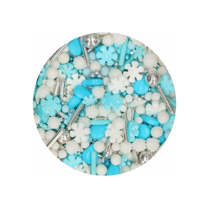 FunCakes 3D Sprinkle Medley Frosty Winters 70 g – Winter Cake Sprinkles