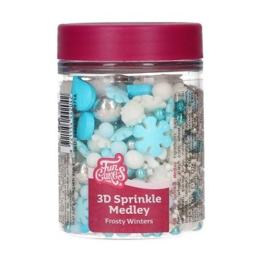 FunCakes 3D Sprinkle Medley Frosty Winters 70 g – Winter Cake Sprinkles