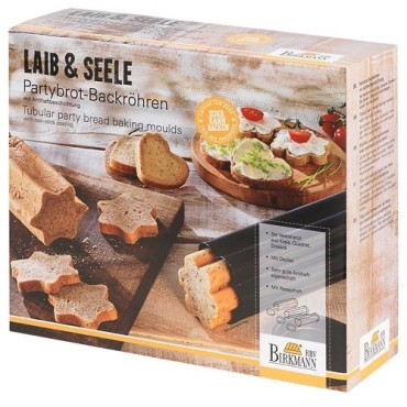 Birkmann Party Bread Baking Moulds 3 pcs – Baking Tubes for Creative Mini Breads
