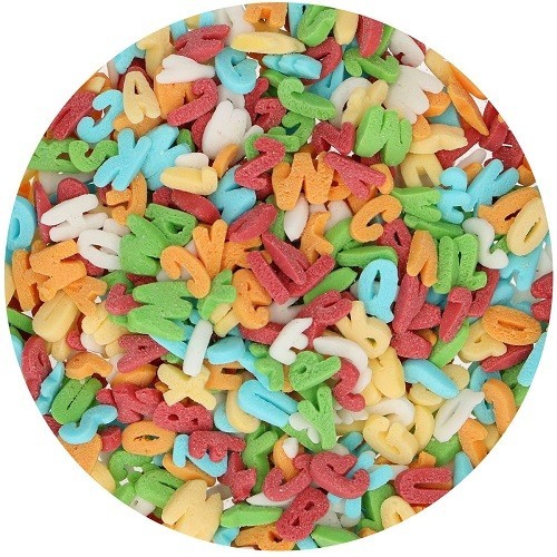 FunCakes bunte Buchstaben Streudekor, 50g