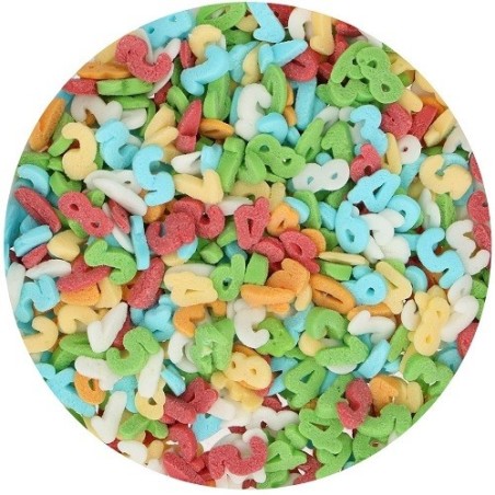 FunCakes Rainbow Numbers Sprinkles 50 g – Colourful Sugar Décor for Kids’ Cakes