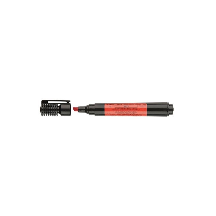 Sugarflair Lebensmittelstift Rot 2 g – Essbarer Marker für Fondant, Marzipan & Royal Icing