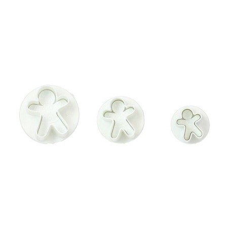 Wilton Lebkuchenmann Plunger Cutter 🎄 3-teilig – Ausstecher für Weihnachten