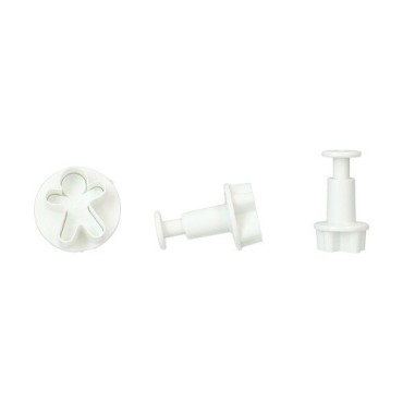 Wilton Gingerbread Man Plunger Cutter 🎄 3 pcs – Cookie & Fondant Cutters