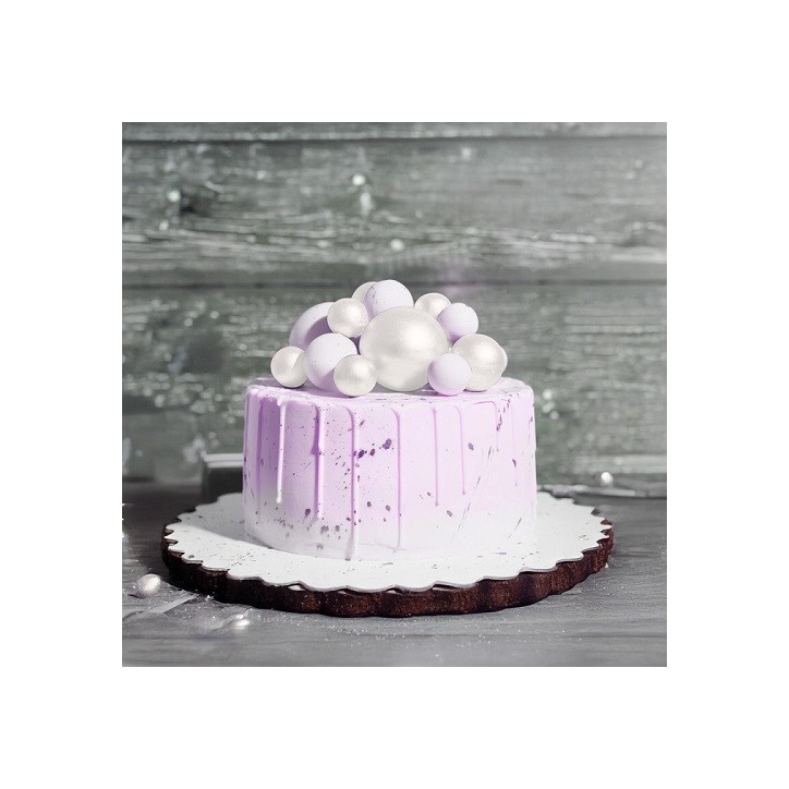 Patisdécor White Decoration Balls on Wire 12 pcs – Cake Topper