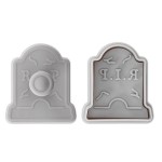 Städter Grabstein Plätzchen Ausstecher mit Auswerfer 6cm