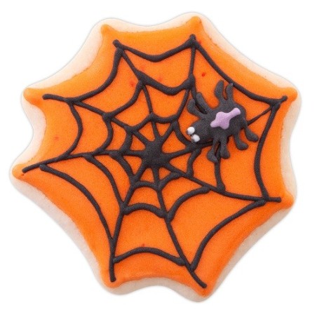 Städter Halloween Spider Web Cookie Cutter – 3D Embosser with Ejector, 7 cm