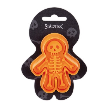 Städter Halloween Skeleton Cookie Cutter – 3D Embosser with Ejector