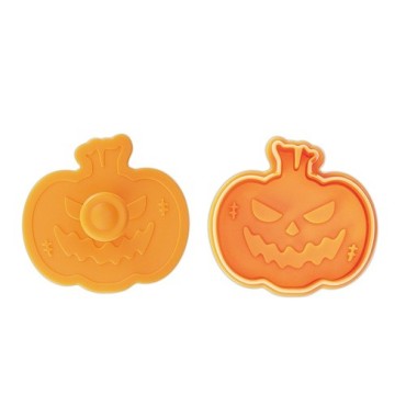 Städter Halloween Pumpkin Cookie Cutter – 3D Embosser with Ejector