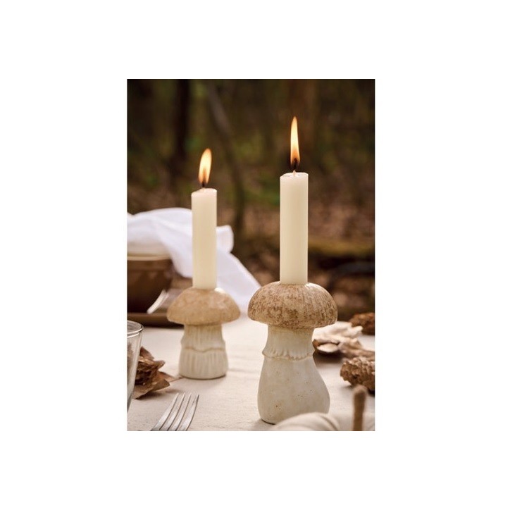 Kerzenhalter Pilz 10,7 cm – Keramik-Kerzenständer für Stabkerzen & Herbstdeko