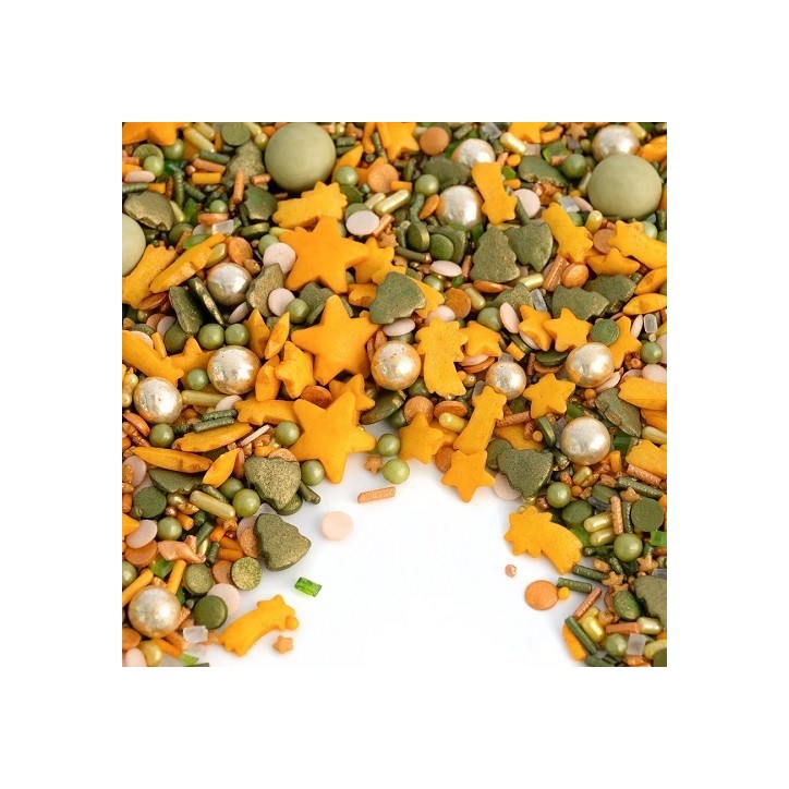 Super Streusel RentierRummel 90g – Christmas Sprinkle Mix with Reindeer & Snowflakes