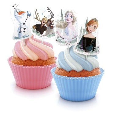 deKora Disney Frozen Cupcake Topper 16 Stück – Elsa, Anna & Olaf Tortendeko | Bakeria.ch