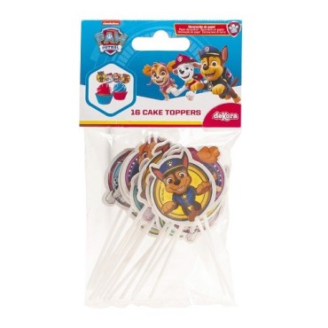 deKora Paw Patrol Cupcake Topper 16 Stück – Chase, Skye & Marshall Tortendeko | Bakeria.ch