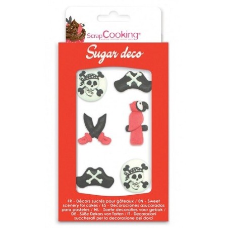 ScrapCooking Pirate Sugar Decorations 6 pcs – Edible Cake Toppers | Bakeria.ch