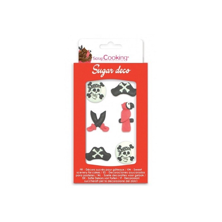ScrapCooking Pirate Sugar Decorations 6 pcs – Edible Cake Toppers | Bakeria.ch