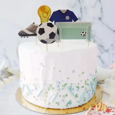 ScrapCooking Fussball Torten Topper Set 5 Stück – Partydeko für Fussballfans | Bakeria.ch