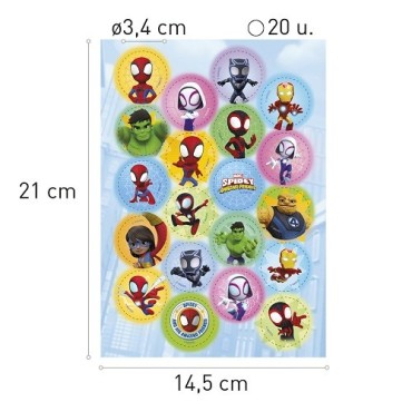 deKora Marvel Spidey Esspapier Cupcake Topper 20 Stück – Essbare Superhelden Deko | Bakeria.ch