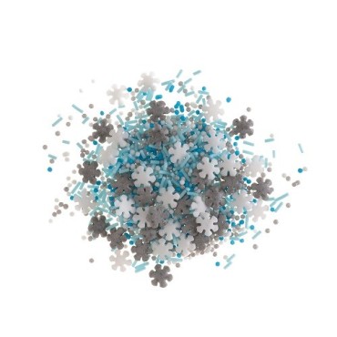 deKora Snowflakes Sprinkle Mix 100g – Winter Streusel in Blau & Weiss | Bakeria.ch