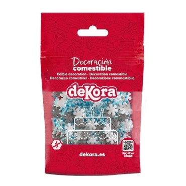deKora Snowflakes Sprinkle Mix 100g – Frozen & Winter Cake Sprinkles | Bakeria.ch