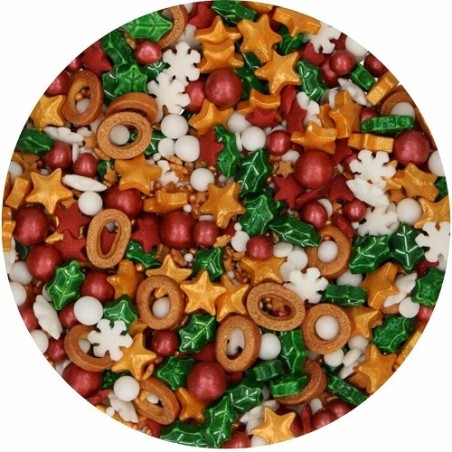 FunCakes 3D Sprinkle Medley Mistletoe Kisses 70g – Weihnachtsstreusel Mix | Bakeria.ch