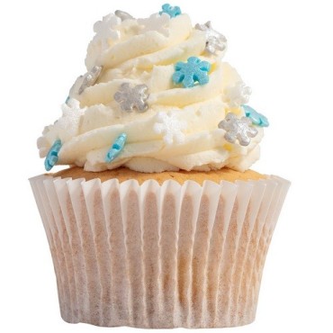 PME Christmas Snowflake Sprinkle Charms – Edible Blue, Silver & White Decorations (25 g)