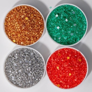 PME Christmas Stardust Edible Glitter 4 Colours Set – Red, Green, Silver & Gold (120 g)