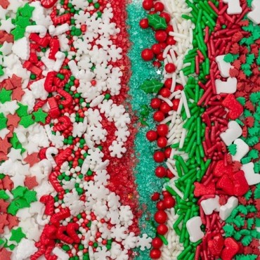 PME Classic Christmas Sprinkles MegaPack – 30 Assorted Festive Sprinkle Mixes (180 g)