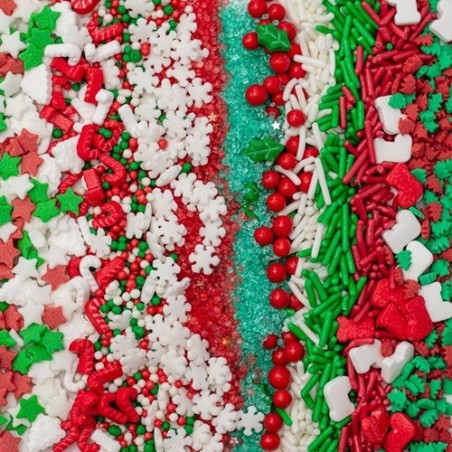 PME Classic Christmas Sprinkles MegaPack – 30er Set mit 15 Sorten festlicher Streusel (180 g)