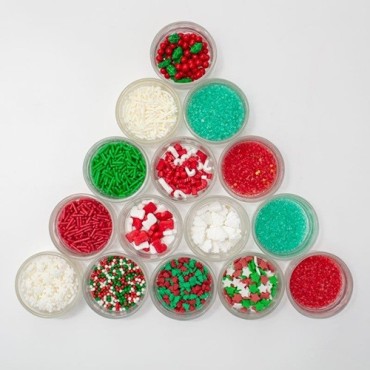 PME Classic Christmas Sprinkles MegaPack – 30 Assorted Festive Sprinkle Mixes (180 g)