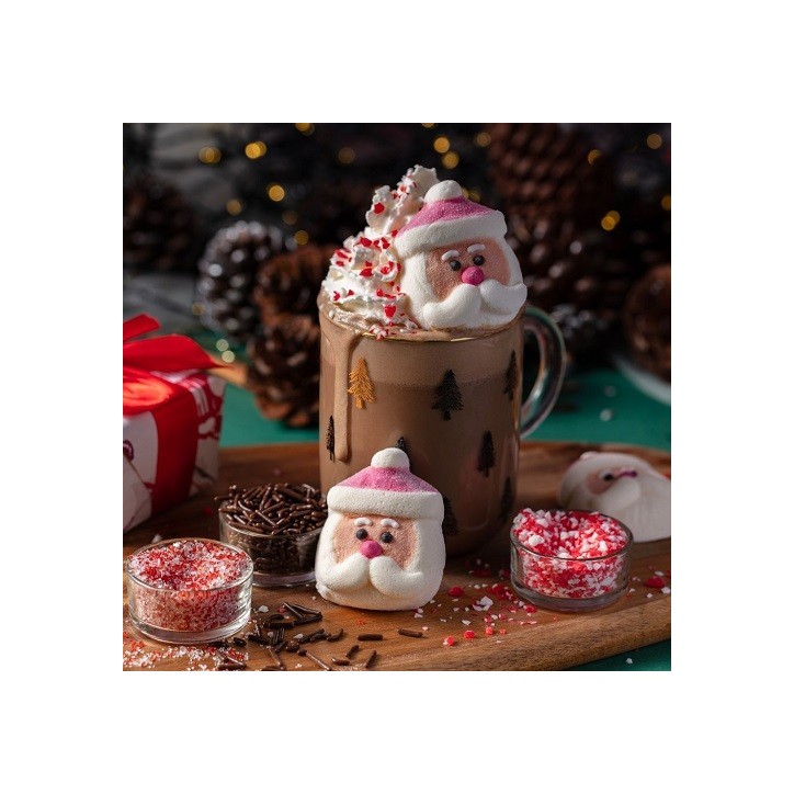 PME Hot Chocolate Puffy Santa Decorating Kit – Festive Cocoa Marshmallows & Sprinkles (260g)
