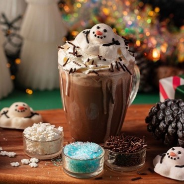 PME Hot Chocolate Melting Snowman Santa Set – Festive Cocoa Kit with Marshmallows | Bakeria.ch