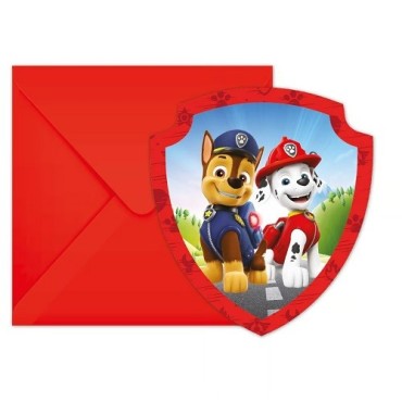 Procos Paw Patrol Einladungskarten 6 Stück – Kindergeburtstag Einladungen | Bakeria.ch