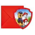 Procos Invitation Cards Paw Patrol, 6 pcs