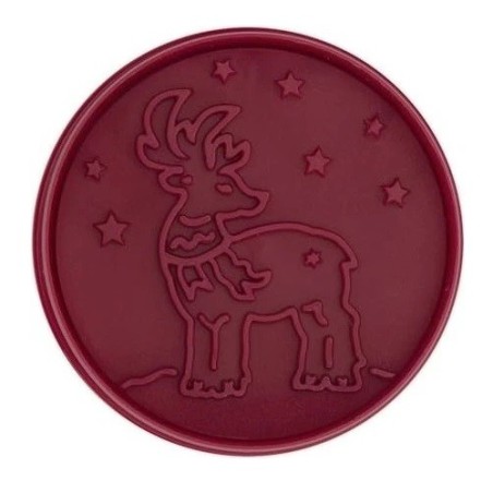 Städter Hirsch 3D Ausstecher mit Auswerfer & Prägung | Weihnachts-Plätzchenform | Bakeria.ch
