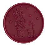 Städter Round Deer Cookie Cutter with ejector 7cm Städter Round Deer Cookie Cutter with ejector 7cm