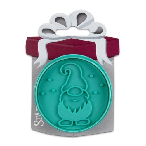 Städter Round Gnome Cookie Cutter with ejector 7cm