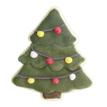 Städter Tannenbaum Ausstecher mit Auswerfer – 4,5 cm Präge-Ausstecher auf Geschenkkarte