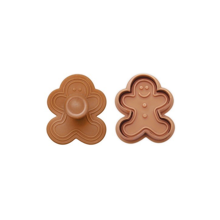 Städter Gingerbread Man Cookie Cutter with Embossing – 5 cm Festive Cutter on Gift Card