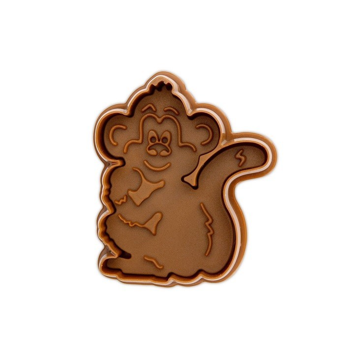 Städter Monkey Cookie Cutter with Embossing & Ejector – 6 cm Animal Shape for Kids