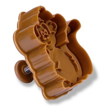 Städter Monkey Cookie Cutter with Embossing & Ejector – 6 cm Animal Shape for Kids
