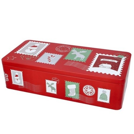 Birkmann Cookie Tin XXL Dear Santa 40x20 cm – Large Christmas Tin for Cookies & Stollen
