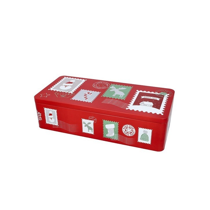Birkmann Cookie Tin XXL Dear Santa 40x20 cm – Large Christmas Tin for Cookies & Stollen