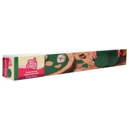 FunCakes Rollfondant ausgerollt Forest Green 430 g – Waldgrüner Fondant für Tortendekor