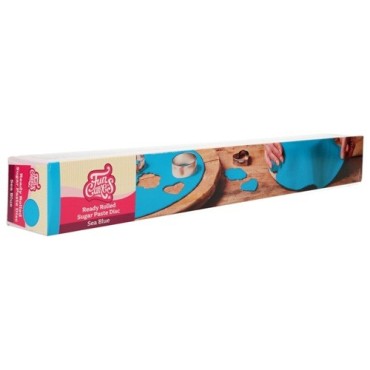 FunCakes Rollfondant ausgerollt Sea Blue 430 g – Meeresblauer Fondant für Tortendekorationen