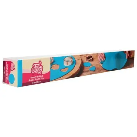FunCakes Ready Rolled Fondant Sea Blue 430 g – Ocean Blue Fondant Disc