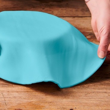FunCakes Pre-Rolled Fondant Baby Blue 430g – Ready-to-Use Vegan Fondant