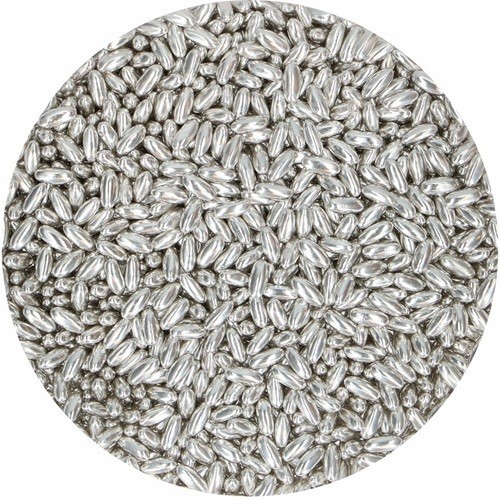 FunCakes Sugar Rice Metallic Silver, 80g