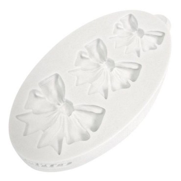 Katy Sue Designs Silikonform Maschen – Schleifen-Mould in 3 Grössen für Fondant & Schokolade